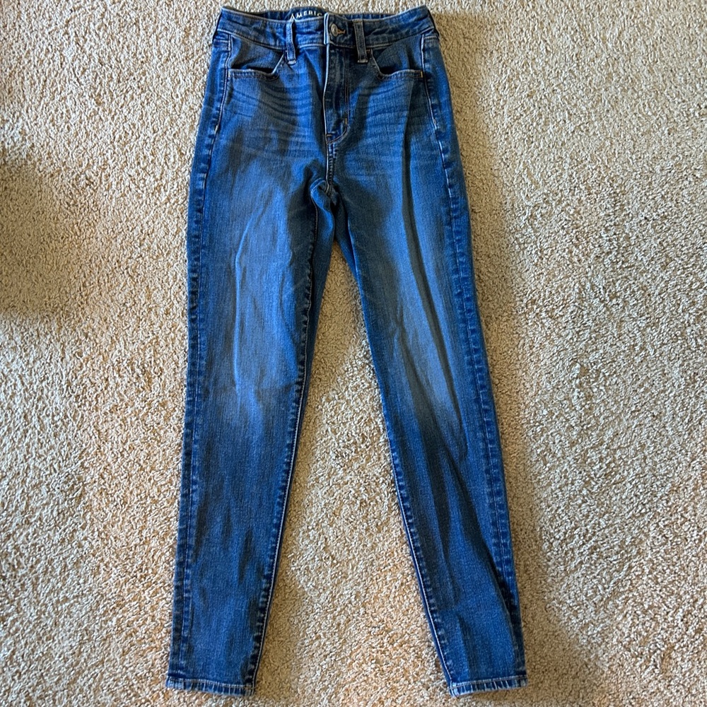 American Eagle super hi rise jegging